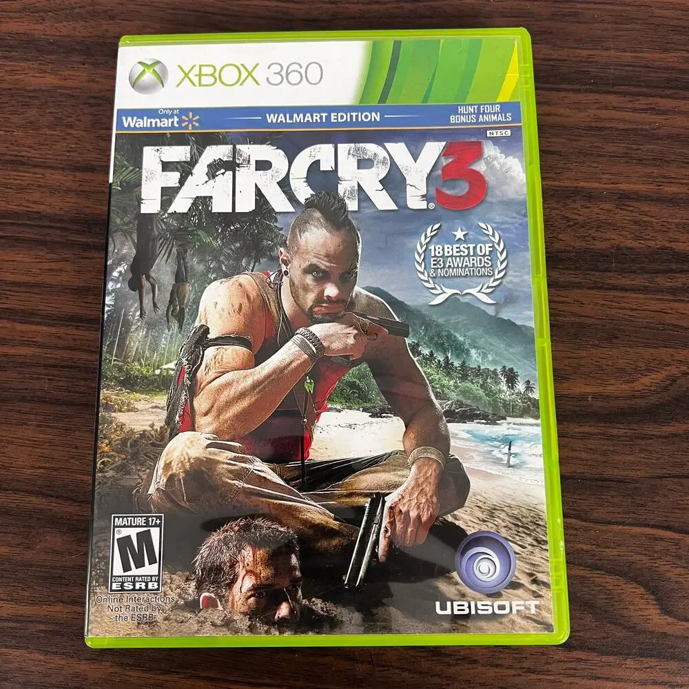 Xbox 360 Far Cry 3 Walmart Edition‎ NTSC CIB Complete In Box Video Game